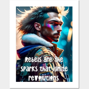 Rebels are the sparks that ignite revolutions (extreme hair) Posters and Art